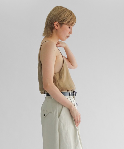 lit（リット）の「Cupra Camisole（キャミソール・レディース・チャコールグレー/サンドベージュ/ブラウン・FREE）」の18枚目の写真