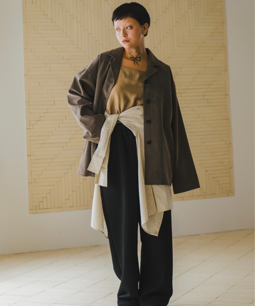 lit（リット）の「Cupra Camisole（キャミソール・レディース・チャコールグレー/サンドベージュ/ブラウン・FREE）」の12枚目の写真