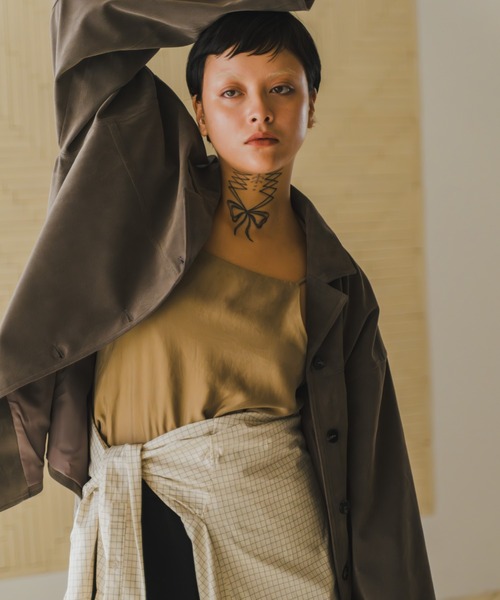 lit（リット）の「Cupra Camisole（キャミソール・レディース・チャコールグレー/サンドベージュ/ブラウン・FREE）」の10枚目の写真