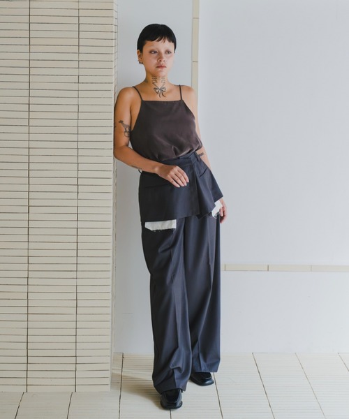 lit（リット）の「Cupra Camisole（キャミソール・レディース・チャコールグレー/サンドベージュ/ブラウン・FREE）」の7枚目の写真