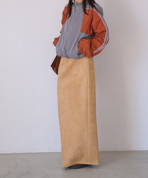 AKTE(アクテ)の「Iラインマキシスカート(スカート・レディース・ブラック系/ベージュ/オリーブ・1/2/2T)」の5枚目の写真