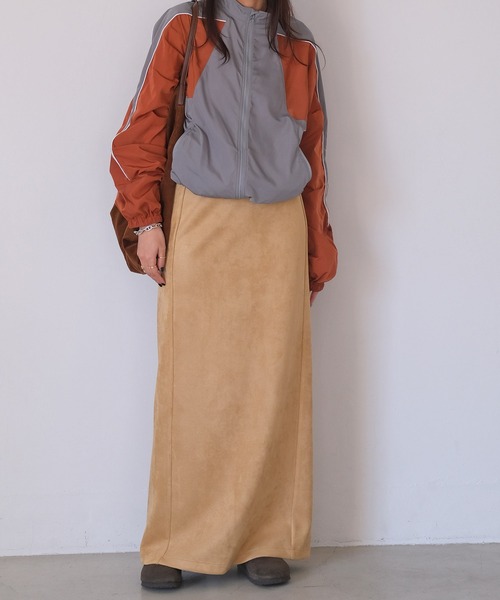 AKTE(アクテ)の「Iラインマキシスカート(スカート・レディース・ブラック系/ベージュ/オリーブ・1/2/2T)」の8枚目の写真