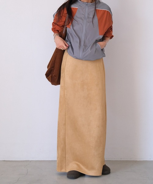 AKTE(アクテ)の「Iラインマキシスカート(スカート・レディース・ブラック系/ベージュ/オリーブ・1/2/2T)」の10枚目の写真