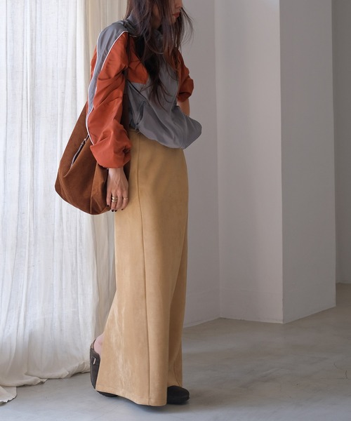 AKTE(アクテ)の「Iラインマキシスカート(スカート・レディース・ブラック系/ベージュ/オリーブ・1/2/2T)」の11枚目の写真