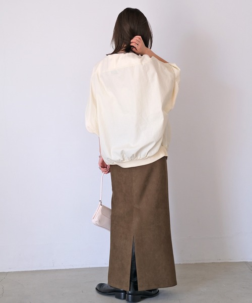 AKTE(アクテ)の「Iラインマキシスカート(スカート・レディース・ブラック系/ベージュ/オリーブ・1/2/2T)」の13枚目の写真