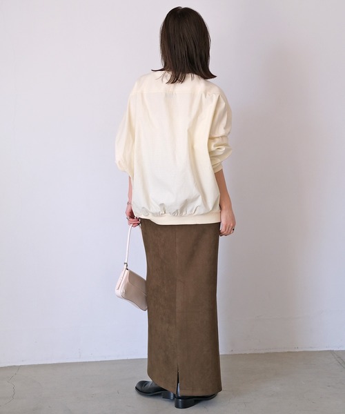 AKTE(アクテ)の「Iラインマキシスカート(スカート・レディース・ブラック系/ベージュ/オリーブ・1/2/2T)」の17枚目の写真