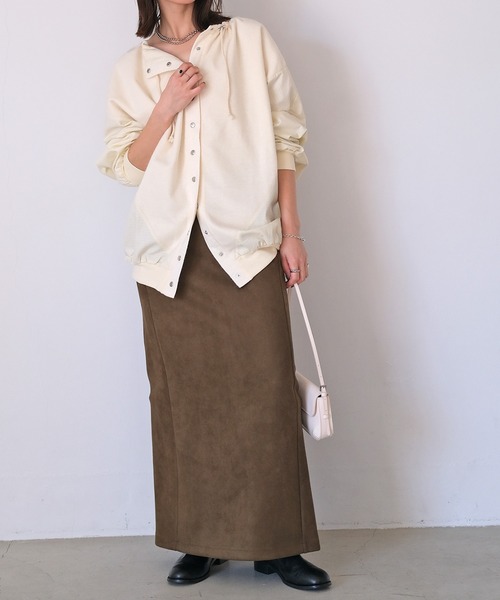 AKTE(アクテ)の「Iラインマキシスカート(スカート・レディース・ブラック系/ベージュ/オリーブ・1/2/2T)」の18枚目の写真