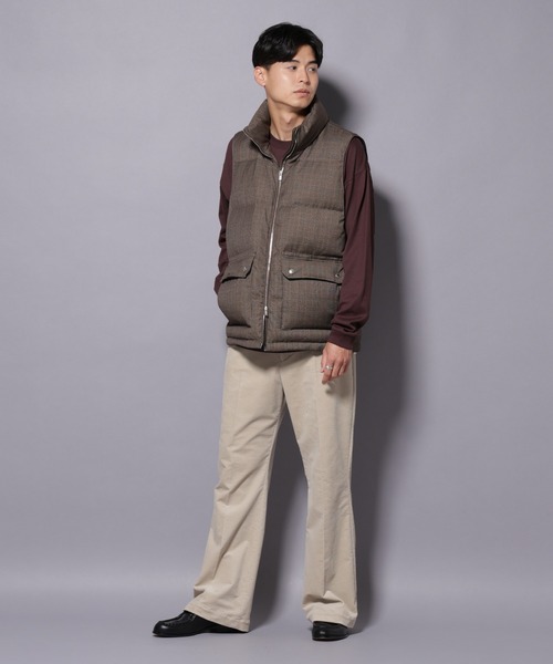 NANO universe（ナノユニバース）の「DELEGANTE エアリーサキソニー/グレンチェックTAIONダウンベスト（ダウンベスト・メンズ・チャコール/ベージュ/その他1/その他2・L/M）」の22枚目の写真