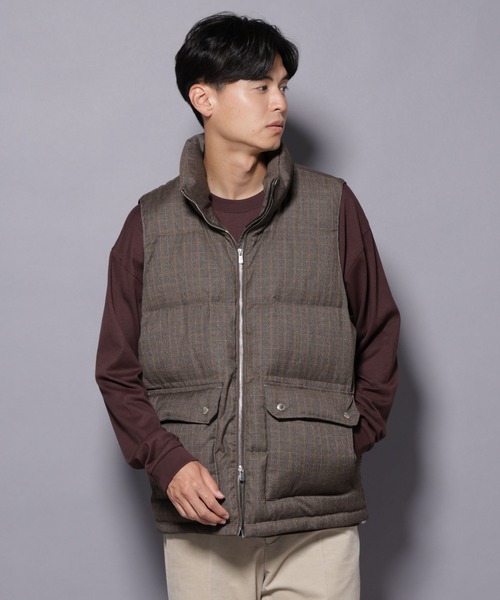 NANO universe（ナノユニバース）の「DELEGANTE エアリーサキソニー/グレンチェックTAIONダウンベスト（ダウンベスト・メンズ・チャコール/ベージュ/その他1/その他2・L/M）」の20枚目の写真