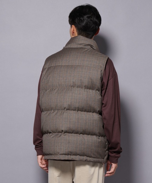 NANO universe（ナノユニバース）の「DELEGANTE エアリーサキソニー/グレンチェックTAIONダウンベスト（ダウンベスト・メンズ・チャコール/ベージュ/その他1/その他2・L/M）」の21枚目の写真