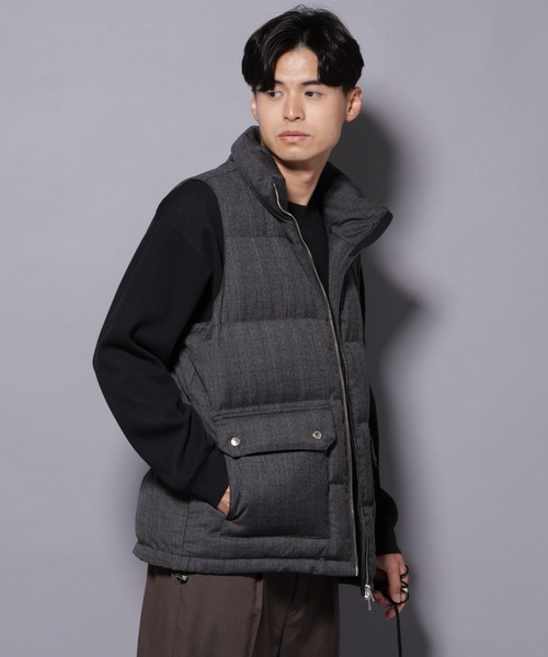 セール】DELEGANTE エアリーサキソニー/グレンチェックTAIONダウン