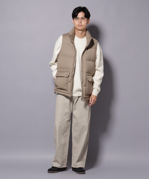 NANO universe（ナノユニバース）の「DELEGANTE エアリーサキソニー/グレンチェックTAIONダウンベスト（ダウンベスト・メンズ・チャコール/ベージュ/その他1/その他2・L/M）」の15枚目の写真