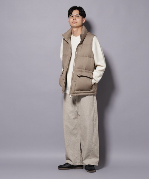 NANO universe（ナノユニバース）の「DELEGANTE エアリーサキソニー/グレンチェックTAIONダウンベスト（ダウンベスト・メンズ・チャコール/ベージュ/その他1/その他2・L/M）」の16枚目の写真