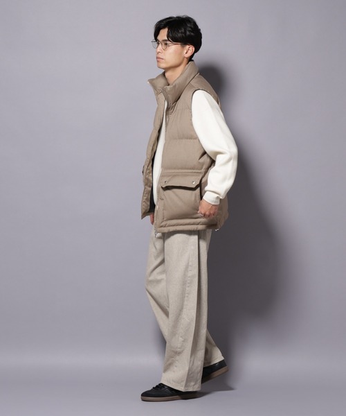 NANO universe（ナノユニバース）の「DELEGANTE エアリーサキソニー/グレンチェックTAIONダウンベスト（ダウンベスト・メンズ・チャコール/ベージュ/その他1/その他2・L/M）」の17枚目の写真