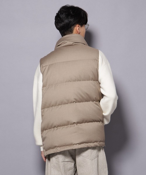 NANO universe（ナノユニバース）の「DELEGANTE エアリーサキソニー/グレンチェックTAIONダウンベスト（ダウンベスト・メンズ・チャコール/ベージュ/その他1/その他2・L/M）」の14枚目の写真