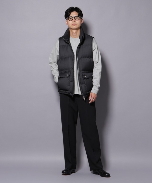 NANO universe（ナノユニバース）の「DELEGANTE エアリーサキソニー/グレンチェックTAIONダウンベスト（ダウンベスト・メンズ・チャコール/ベージュ/その他1/その他2・L/M）」の8枚目の写真