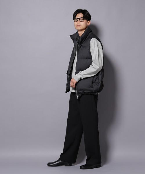 NANO universe（ナノユニバース）の「DELEGANTE エアリーサキソニー/グレンチェックTAIONダウンベスト（ダウンベスト・メンズ・チャコール/ベージュ/その他1/その他2・L/M）」の10枚目の写真