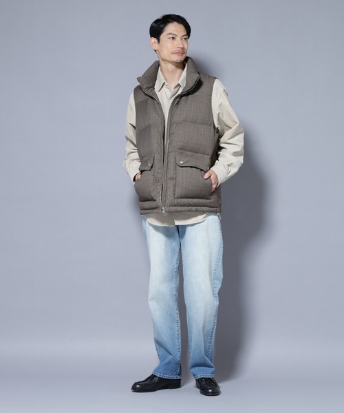 セール】DELEGANTE エアリーサキソニー/グレンチェックTAIONダウン