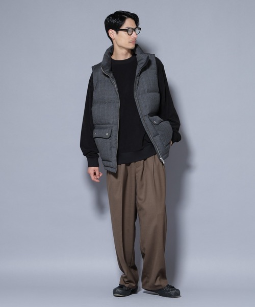 セール】DELEGANTE エアリーサキソニー/グレンチェックTAIONダウン