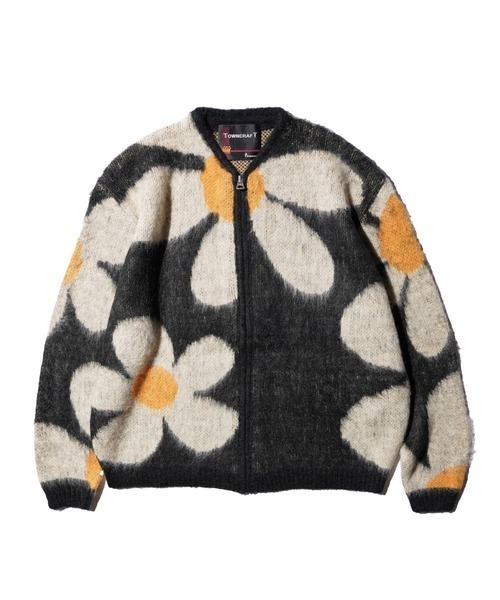 TOWNCRAFT（タウンクラフト）の「TOWNCRAFT / タウンクラフト SHAGGY VINTAGE PATTERN ZIP CARDIGAN レオパード アーガイル デイジー シャギー（カーディガン/ボレロ・メンズ・その他1/その他2/グレー/オリーブ/カーキ/グレー系その他・SMALL/MEDIUM/LARGE/X-SMALL）」の5枚目の写真