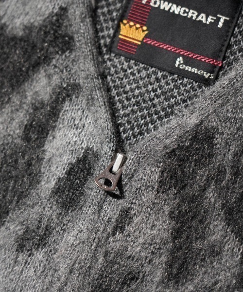TOWNCRAFT（タウンクラフト）の「TOWNCRAFT / タウンクラフト SHAGGY VINTAGE PATTERN ZIP CARDIGAN レオパード アーガイル デイジー シャギー（カーディガン/ボレロ・メンズ・その他1/その他2/グレー/オリーブ/カーキ/グレー系その他・SMALL/MEDIUM/LARGE/X-SMALL）」の9枚目の写真