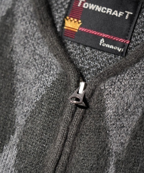 TOWNCRAFT（タウンクラフト）の「TOWNCRAFT / タウンクラフト SHAGGY VINTAGE PATTERN ZIP CARDIGAN レオパード アーガイル デイジー シャギー（カーディガン/ボレロ・メンズ・その他1/その他2/グレー/オリーブ/カーキ/グレー系その他・SMALL/MEDIUM/LARGE/X-SMALL）」の15枚目の写真