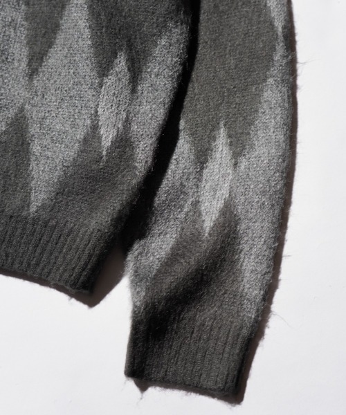 TOWNCRAFT（タウンクラフト）の「TOWNCRAFT / タウンクラフト SHAGGY VINTAGE PATTERN ZIP CARDIGAN レオパード アーガイル デイジー シャギー（カーディガン/ボレロ・メンズ・その他1/その他2/グレー/オリーブ/カーキ/グレー系その他・SMALL/MEDIUM/LARGE/X-SMALL）」の16枚目の写真