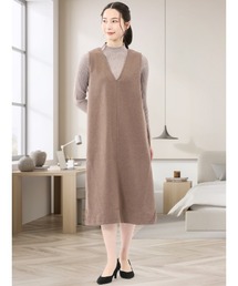 m.f.editorial（エムエフエディトリアル）の「【ストレッチ ウォッシャブル】タカキューレディース ウーリッシュ ジャンスカ(セットアップ可能)（ジャンパースカート）」