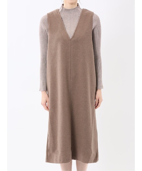 m.f.editorial（エムエフエディトリアル）の「【ストレッチ ウォッシャブル】タカキューレディース ウーリッシュ ジャンスカ(セットアップ可能)（ジャンパースカート・レディース・チャコールグレー/ブラウン・MEDIUM/LARGE）」の16枚目の写真