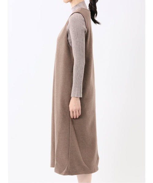 m.f.editorial（エムエフエディトリアル）の「【ストレッチ ウォッシャブル】タカキューレディース ウーリッシュ ジャンスカ(セットアップ可能)（ジャンパースカート・レディース・チャコールグレー/ブラウン・MEDIUM/LARGE）」の17枚目の写真