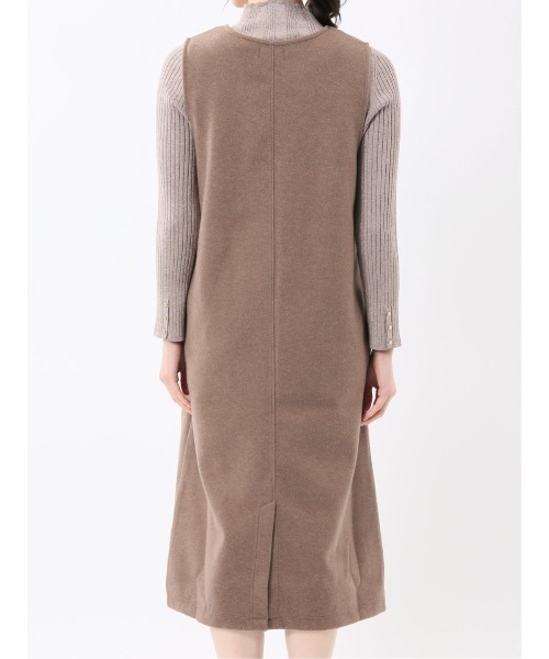 m.f.editorial（エムエフエディトリアル）の「【ストレッチ ウォッシャブル】タカキューレディース ウーリッシュ ジャンスカ(セットアップ可能)（ジャンパースカート・レディース・チャコールグレー/ブラウン・MEDIUM/LARGE）」の18枚目の写真