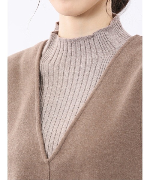 m.f.editorial（エムエフエディトリアル）の「【ストレッチ ウォッシャブル】タカキューレディース ウーリッシュ ジャンスカ(セットアップ可能)（ジャンパースカート・レディース・チャコールグレー/ブラウン・MEDIUM/LARGE）」の19枚目の写真