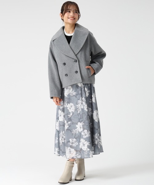 MISCH MASCH(ミッシュマッシュ)の「ミニシャギービックカラーコート(チェスターコート・レディース・アイボリー/グレー・フリ-)」の13枚目の写真