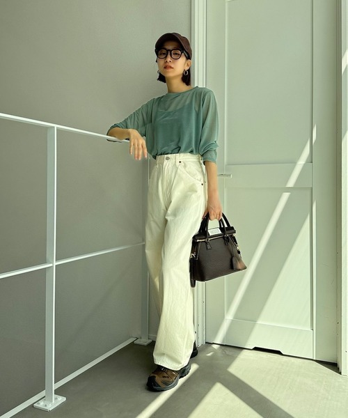 CFT.(シフト)の「スラブシアークルーネックプルオーバー(Tシャツ/カットソー・レディース・グリーン・FREE)」の4枚目の写真