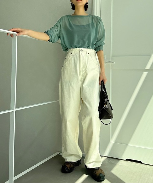 CFT.(シフト)の「スラブシアークルーネックプルオーバー(Tシャツ/カットソー・レディース・グリーン・FREE)」の6枚目の写真