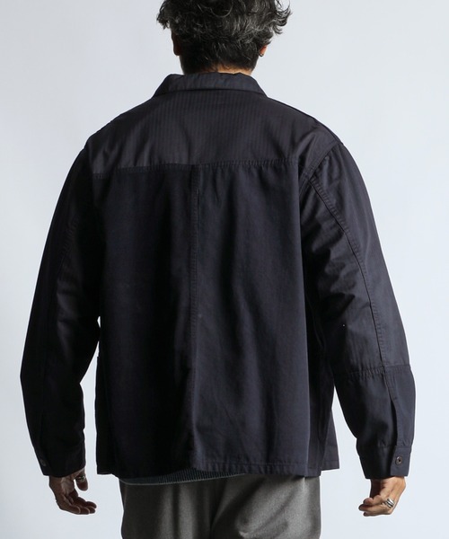 The DUFFER of ST.GEORGE（ザダファーオブセントジョージ）の「[INDIGO LABEL] SWITCHING COVERALLS：インディゴ 切替デザイン カバーオール（カバーオール・メンズ・インディゴブルー・LARGE/MEDIUM）」の2枚目の写真