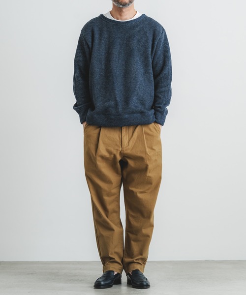 quadro（クオドロ）の「ホットレイワッフルクルーネックプルオーバー（Tシャツ/カットソー・メンズ・ブラック/ブルーグレー/グレイッシュベージュ・MEDIUM/LARGE）」の11枚目の写真