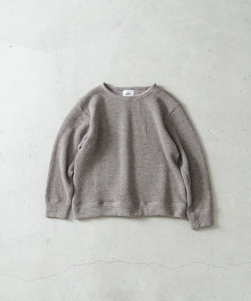 quadro（クオドロ）の「ホットレイワッフルクルーネックプルオーバー（Tシャツ/カットソー・メンズ・ブラック/ブルーグレー/グレイッシュベージュ・MEDIUM/LARGE）」の16枚目の写真