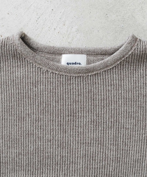 quadro（クオドロ）の「ホットレイワッフルクルーネックプルオーバー（Tシャツ/カットソー・メンズ・ブラック/ブルーグレー/グレイッシュベージュ・MEDIUM/LARGE）」の17枚目の写真