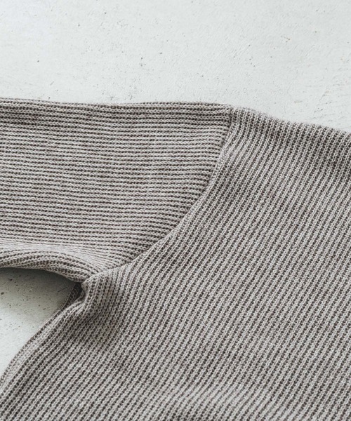 quadro（クオドロ）の「ホットレイワッフルクルーネックプルオーバー（Tシャツ/カットソー・メンズ・ブラック/ブルーグレー/グレイッシュベージュ・MEDIUM/LARGE）」の20枚目の写真