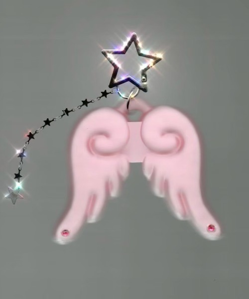 EVERYTHINGS（エブリシングス）の「【EVERYTHINGS】LOVELY WINGS / 【エブリシングス】ラブリーウィングリップケースキーリング（キーホルダー・レディース・ピンク・ONE SIZE）」の4枚目の写真