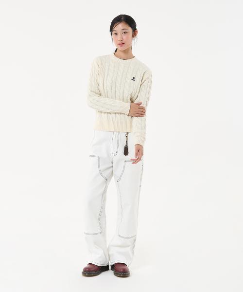 AECA(エイカ)の「AECA CLOVER CASUAL CABLE KNIT-IVORY(ニット/セーター・メンズ・その他・LARGE/MEDIUM/SMALL)」の2枚目の写真