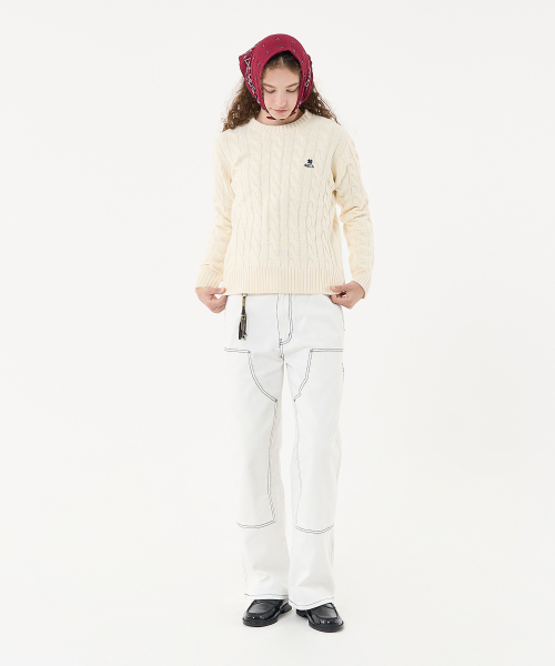 AECA(エイカ)の「AECA CLOVER CASUAL CABLE KNIT-IVORY(ニット/セーター・メンズ・その他・LARGE/MEDIUM/SMALL)」の8枚目の写真