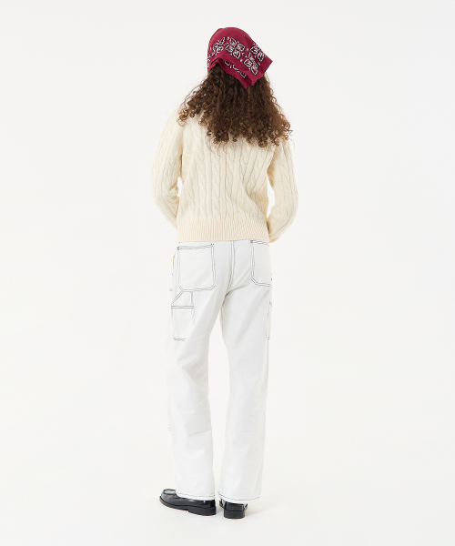 AECA(エイカ)の「AECA CLOVER CASUAL CABLE KNIT-IVORY(ニット/セーター・メンズ・その他・LARGE/MEDIUM/SMALL)」の7枚目の写真