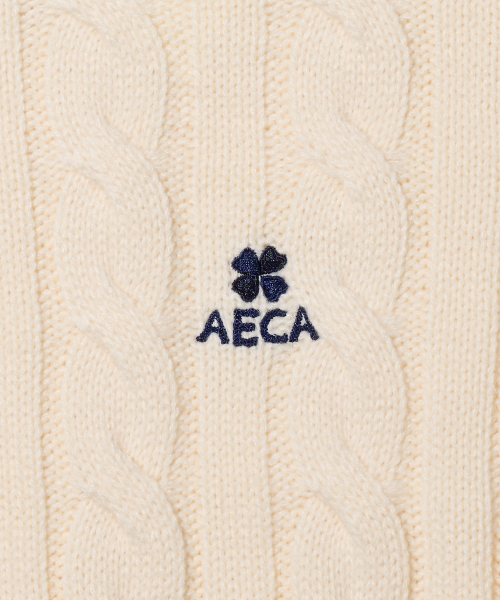 AECA(エイカ)の「AECA CLOVER CASUAL CABLE KNIT-IVORY(ニット/セーター・メンズ・その他・LARGE/MEDIUM/SMALL)」の6枚目の写真