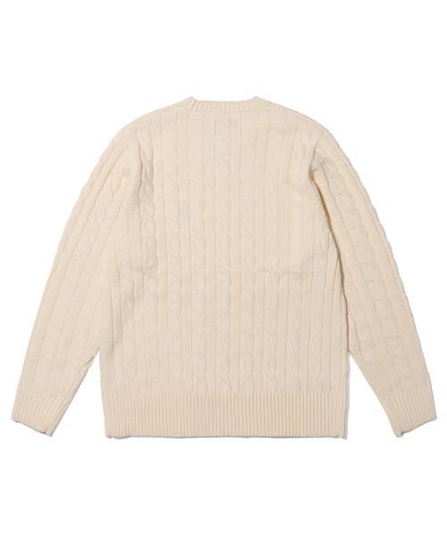 AECA(エイカ)の「AECA CLOVER CASUAL CABLE KNIT-IVORY(ニット/セーター・メンズ・その他・LARGE/MEDIUM/SMALL)」の4枚目の写真