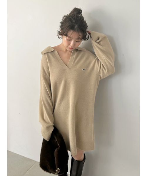 LACOSTE/スキッパーニットワンピース（ワンピース）｜SNIDEL