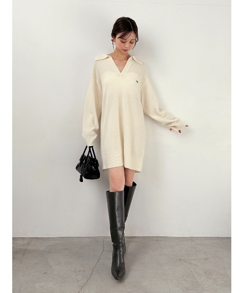 LACOSTE/スキッパーニットワンピース（ワンピース）｜SNIDEL