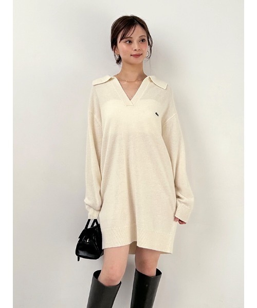 LACOSTE/スキッパーニットワンピース（ワンピース）｜SNIDEL