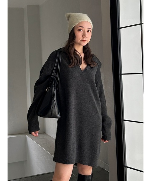 LACOSTE/スキッパーニットワンピース（ワンピース）｜SNIDEL